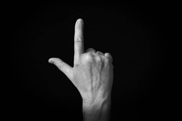 istock Backhand Index Pointing Up emoji isolated on black background 1397697574