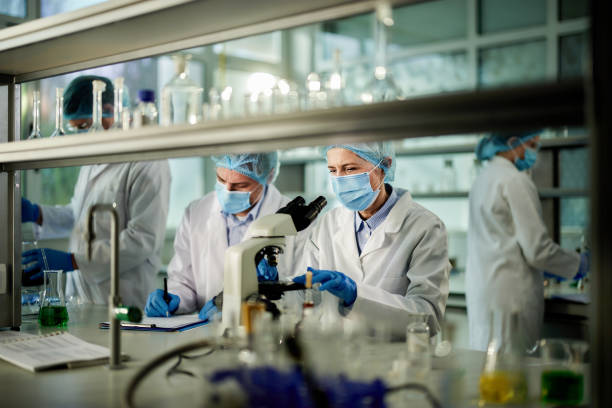 istock Scientists working on scientific research in laboratory. 1397700288