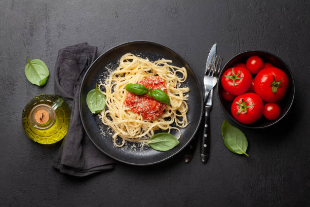 istock Italian pasta with tomato sauce 1397701730