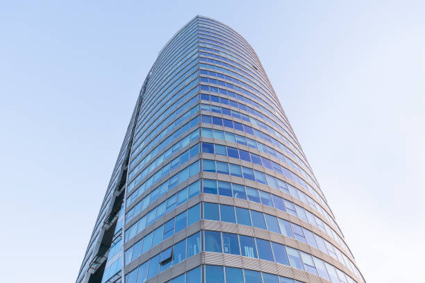 istock Skyscraper and clear sky, tower block, architectural structure concept, business skyscraper, building idea 1397707586