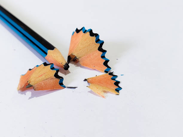 istock Pencil with sharpening shavings on white background 1397707710