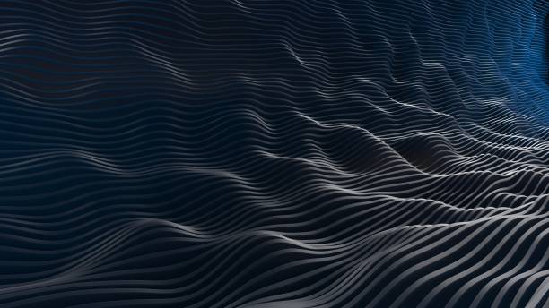 istock Abstract geometric wavy folds background 1397708888
