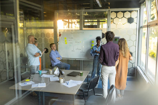 istock Multiracial group of business people having a creative meeting 1397709014