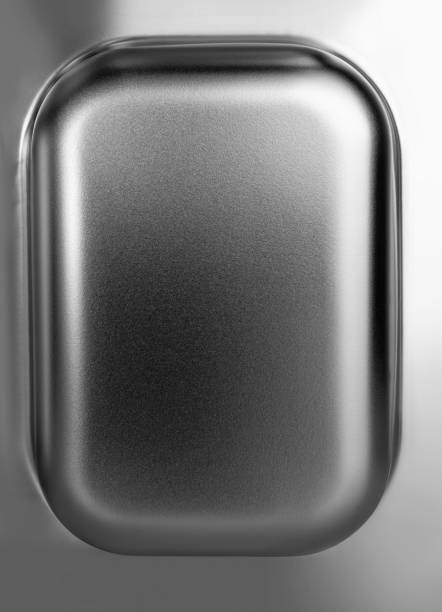 Top view stainless steel food tub or food lunch box with four separated pit for food. Isolated on white background. Top view stainless steel food tub or food lunch box with four separated pit for food. Isolated on white background. empty bento box stock pictures, royalty-free photos & images