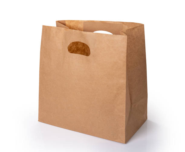 istock Take Away Paper Bag isoated on white background 1397716070
