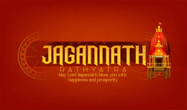 Vector illustration of Ratha Yatra, Lord Jagannath,