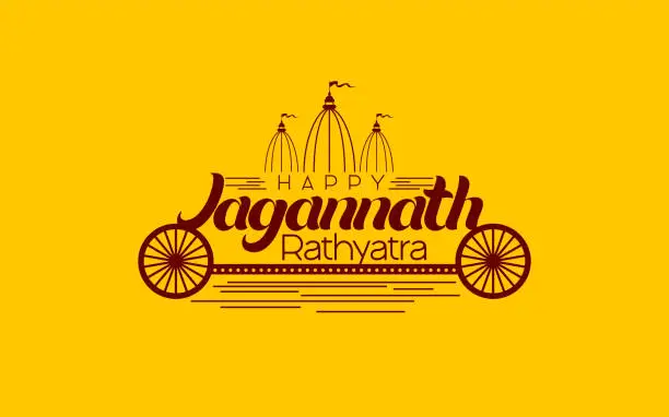 Vector illustration of Ratha Yatra, Lord Jagannath,