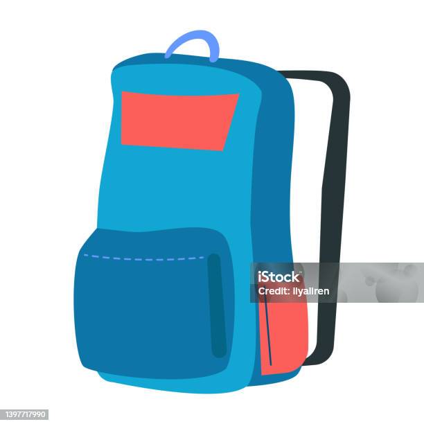 One Object Backpack Sports Backpack Modern Flat Design Single Isolated Object Stock ...