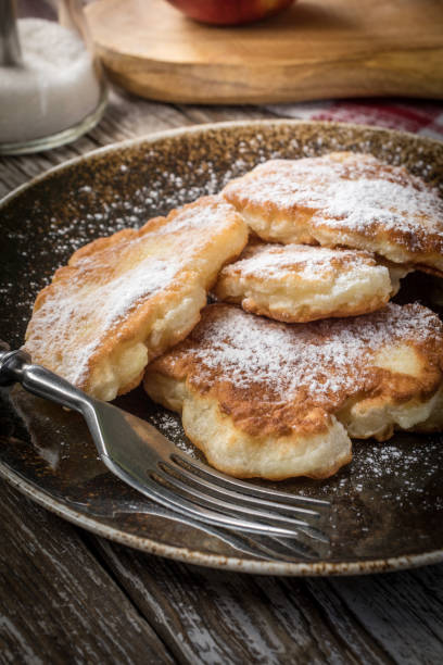 istock Homemade pancakes on a wooden table. 1397718236