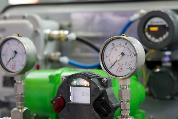 istock analog pressure gauges and digital flowmeters 1397718319