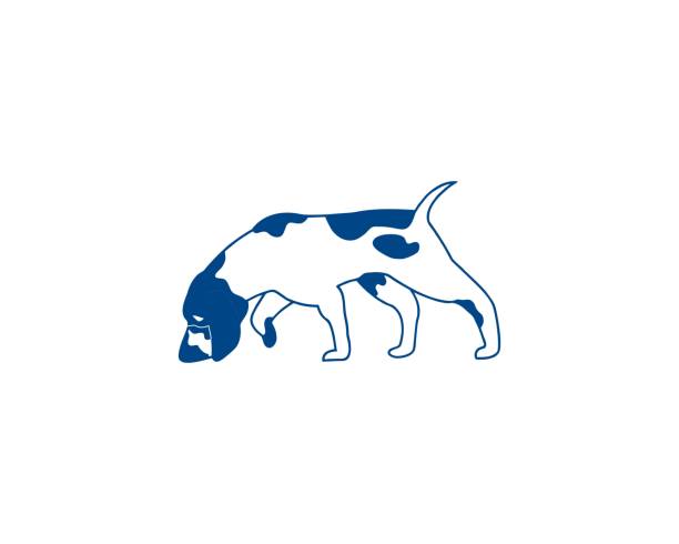 dog hound logo - agility stock-grafiken, -clipart, -cartoons und -symbole
