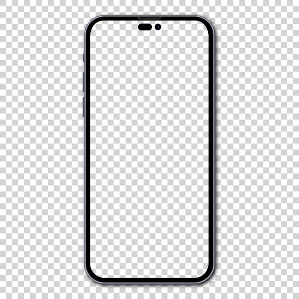 Smartphone blank screen, phone mockup. Template for infographics or presentation UI design interface Smartphone blank screen, phone mockup. Template for infographics or presentation UI design interface. iphone stock illustrations