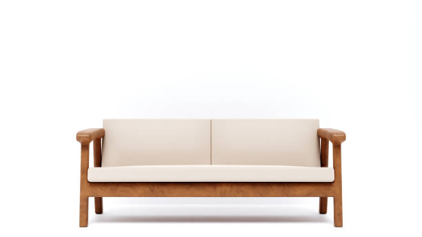 3D illustration material of sofa 3D rendering White background illustration