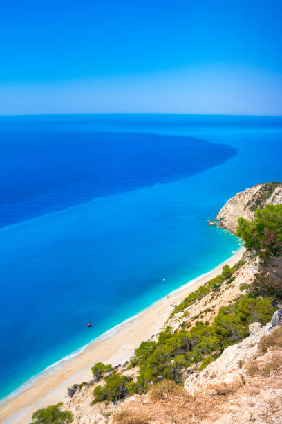 istock Famous Egremnoi beach in Lefkada island, Greece. 1397747062