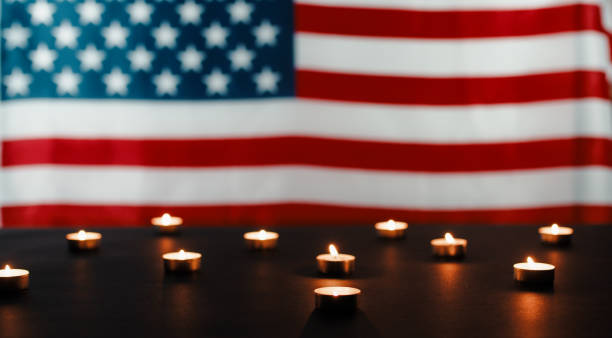 istock American flag with mourning matches 1397747074