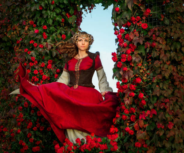 istock A beautiful brunette queen in a secret rose garden setting 1397747945