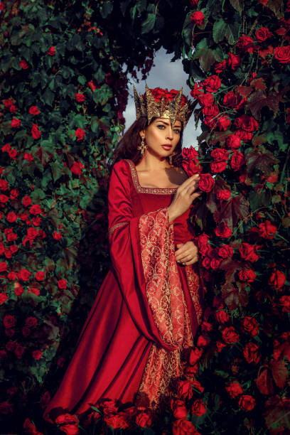 istock A beautiful brunette queen in a secret rose garden setting 1397748115