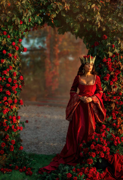 istock A beautiful brunette queen in a secret rose garden setting 1397748170