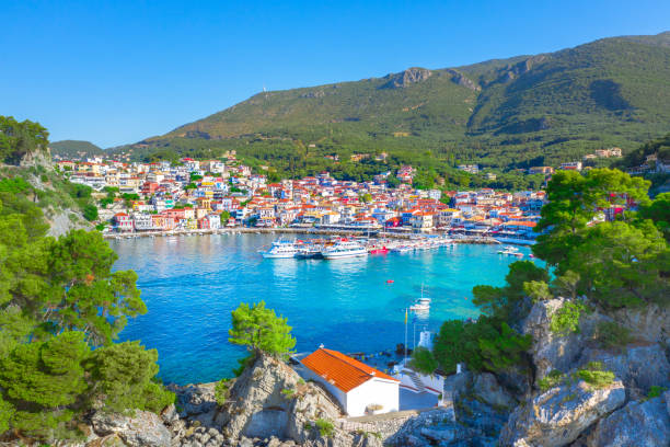 istock Panoramic view of scenic Parga city, Greece 1397748236