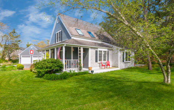 istock Red Chairs on the Side Porch 1397749121