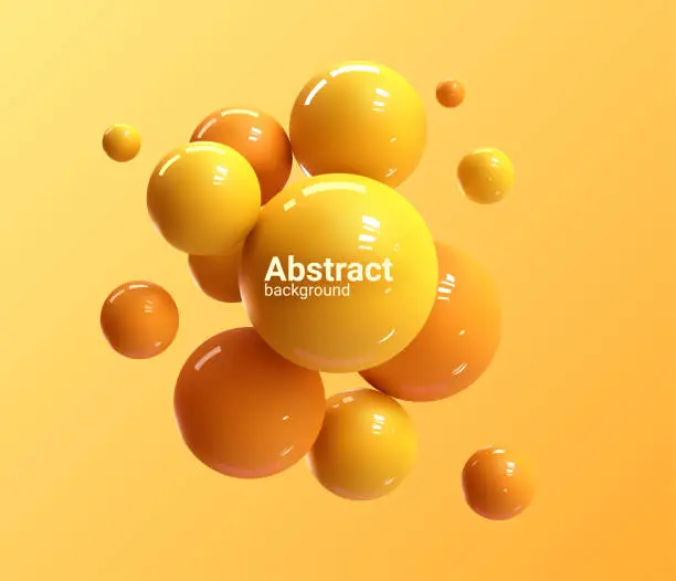 Vector illustration of Abstract yellow vector background.