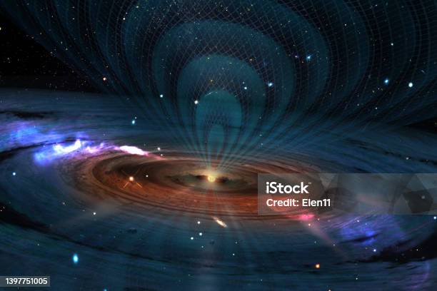 Mysterious Black Hole Energy Gravitation Grid Interlaced In Distant Space Sci Fi Background Elements Of This Image Furnished By Nasa Stock Photo - Download Image Now