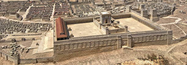 The Second Temple of Jerusalem The Holyland Model of Jerusalem, also known as Model of Jerusalem at the end of the Second Temple period is a 1:50 scale model of the city of Jerusalem in the late Second Temple period. wailing wall stock pictures, royalty-free photos & images