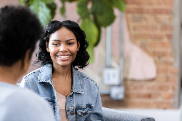 istock Patient meets with her therapist 1397757333