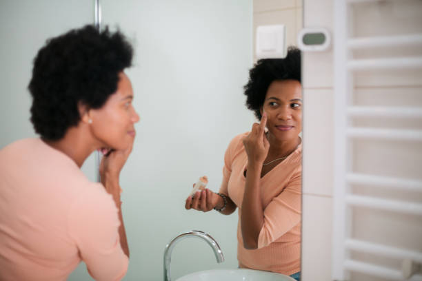 istock Middle aged woman in the bathroom 1397757593