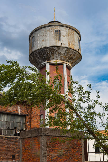 istock Outdoor view to square and old construction on old boiler building 1397758801
