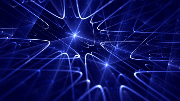 istock Big Data Connection Communication Abstract Fiber Optic Swirl Grid Spiral Pattern Laser Light Blue White Star Circle Curve Shape Navy Blue Black Background Blurred Motion Digital Display Defocused Virtual Reality 16x9 Format Fractal Fine Fantasy Art 1397762656