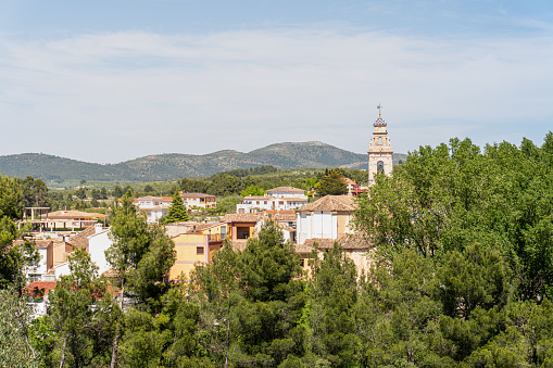 Views to Alfafara, town in Valencia (Spain)