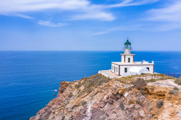 istock Lighthouse at Akrotiri, Santorini, Greece. 1397763950