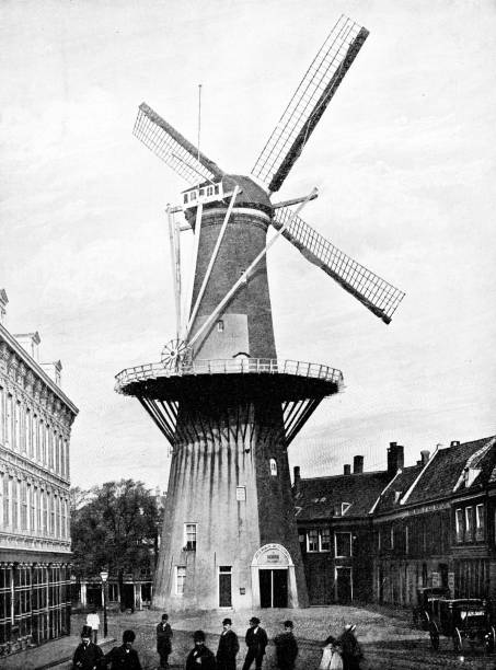 istock The De Noord Windmill in Rotterdam, Netherlands - 19th Century 1397765779
