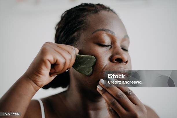 Skin Care Stock Photo - Download Image Now - Gua Sha, African Ethnicity, African-American Ethnicity
