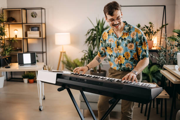 istock Passionate artist creating new music 1397768022