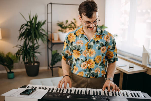 istock Passionate artist creating new music 1397768252