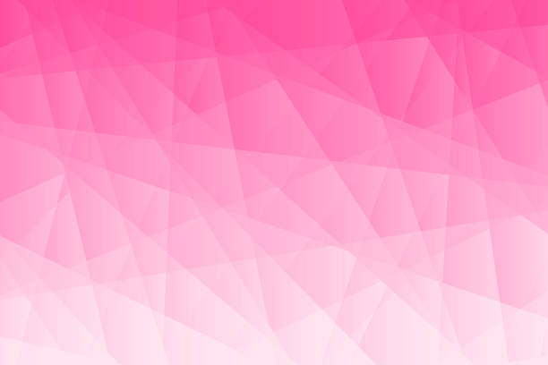 illustrations, cliparts, dessins animés et icônes de fond géométrique abstrait - mosaïque polygonale avec gradient rose - fond rose