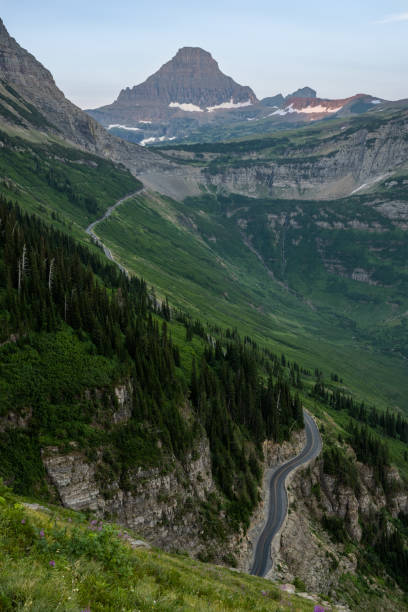 istock Going to the Sun Road Winds up to Logan Pass 1397774136