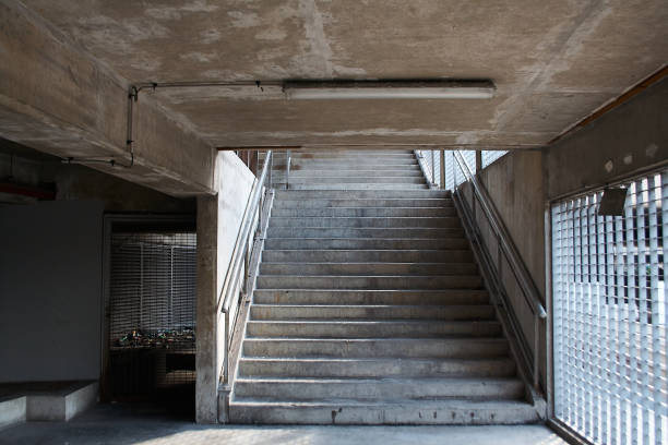 istock Stairs in abandoned Paris La defense 1397778654