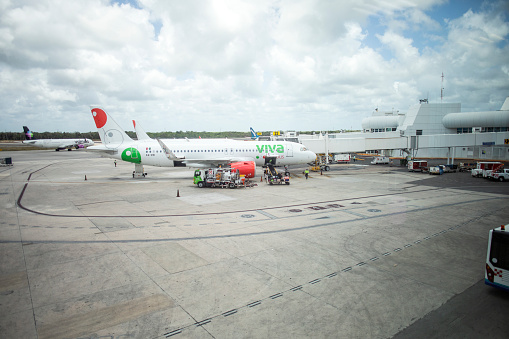 Cancun, Quintana Roo, Mexico - May 9, 2022 - Cancun City Airport