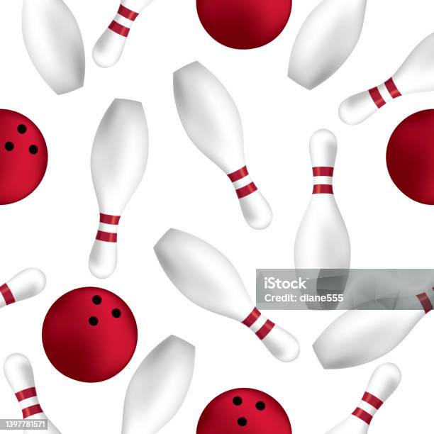 Bowling Reverse Pattern Seamless Bowling Repeating Pattern Stock Illustration - Download Image ...
