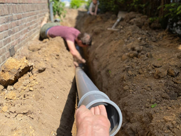 Restoring the sewer Restoring the complete outdoor home sewer sewage stock pictures, royalty-free photos & images