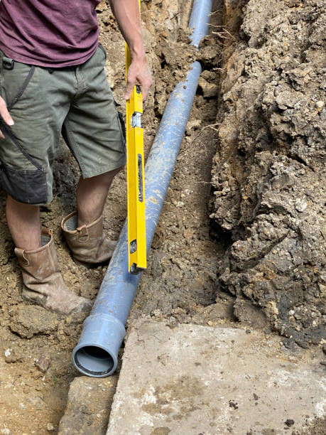 istock Restoring the outdoor sewer pipes 1397783962
