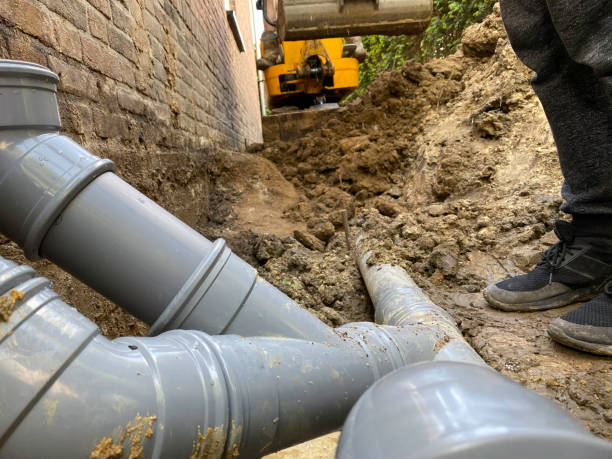 istock Restoring the outdoor sewer pipes 1397784136