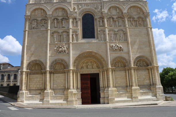 Angouleme - Cathedral Saint Pierre - Exterior Saint Pierre Cathedral, Romanesque-style, seen from the outside, city of Angoulême, department of Charente, France angouleme stock pictures, royalty-free photos & images