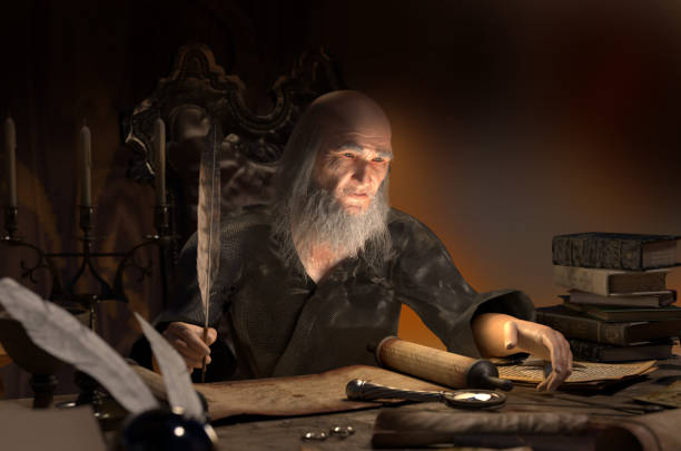 istock Leonardo Da Vinci an Italian polymath, true genius of the Renaissance period render 3d 1397786637