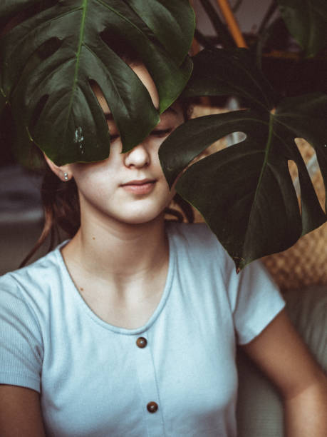 istock Artistic portrait of a young girl practicing for modeling 1397787191