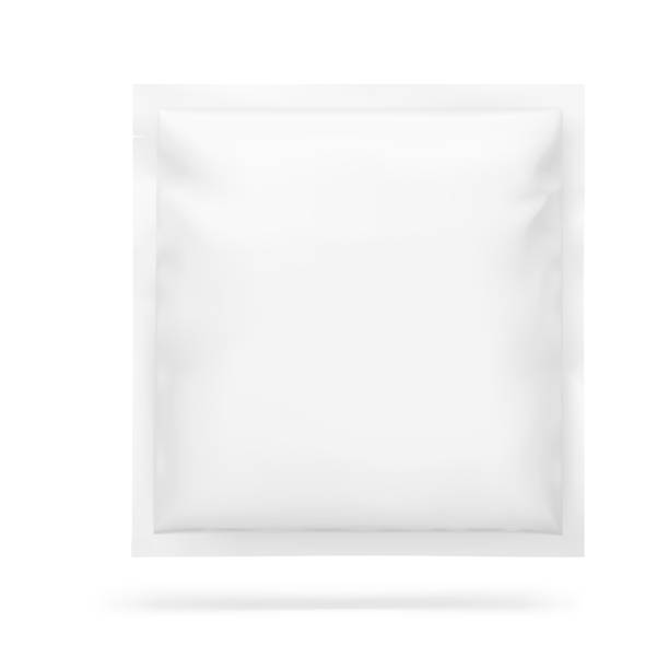 istock Realistic blank sachet mockup for food, cosmetic and hygiene. 1397789171