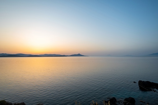 Beautiful Sunrise Landscape Over Aegean Sea